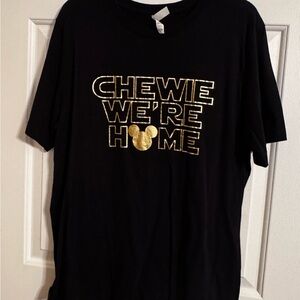 Black T-Shirt with Disney Inspired Phrase